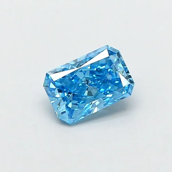 0.65ct RADIANT Fancy Vivid Blue VVS2 Coloured Lab diamond
