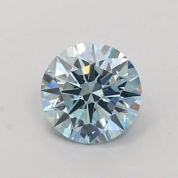 1.2ct ROUND Fancy Vivid Blue VVS2 Coloured Lab diamond