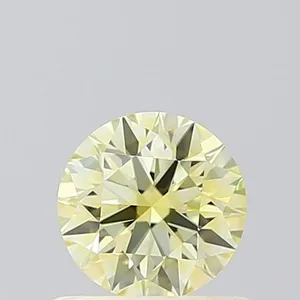 0.51ct ROUND Fancy Light Yellow VVS1 Coloured Lab diamond