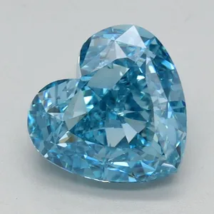1.58ct HEART Fancy Vivid Blue VS1 Coloured Lab diamond