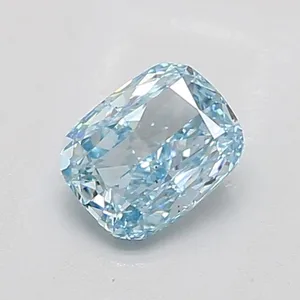 1.03ct CUSHION Fancy Intense Blue VS2 Coloured Lab diamond
