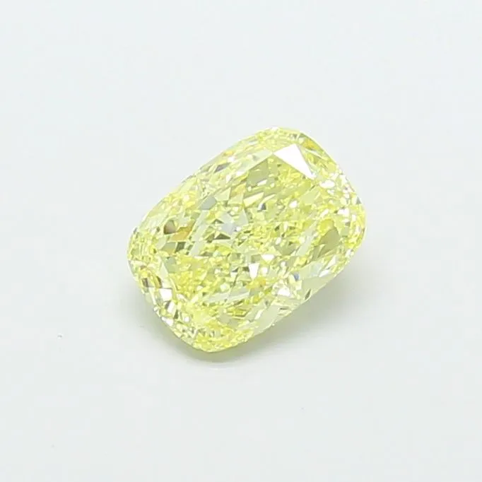 1.22ct CUSHION Fancy Light Yellow VVS2 Coloured Lab diamond