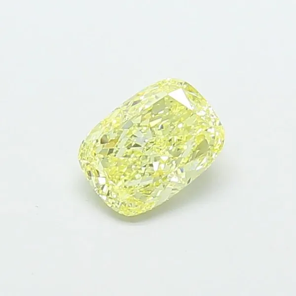 1.22ct CUSHION Fancy Light Yellow VVS2 Coloured Lab diamond