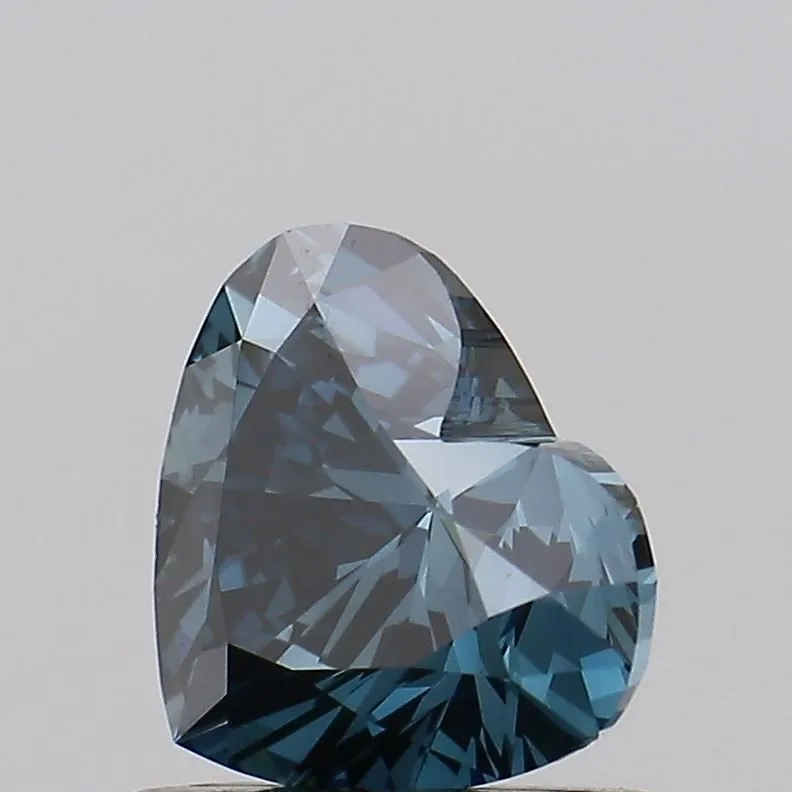 1.02ct HEART Fancy Deep Greenish Blue VVS2 Coloured Lab diamond