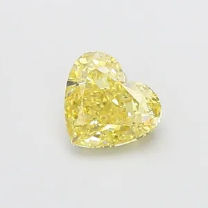 1.07ct HEART Fancy Intense Yellow VVS2 Coloured Lab diamond