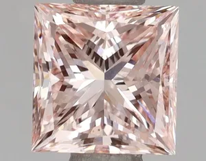 1.5ct PRINCESS Fancy Intense Pink VS1 Coloured Lab diamond
