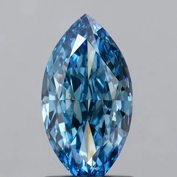 1.05ct MARQUISE Fancy Vivid Blue VS1 Coloured Lab diamond