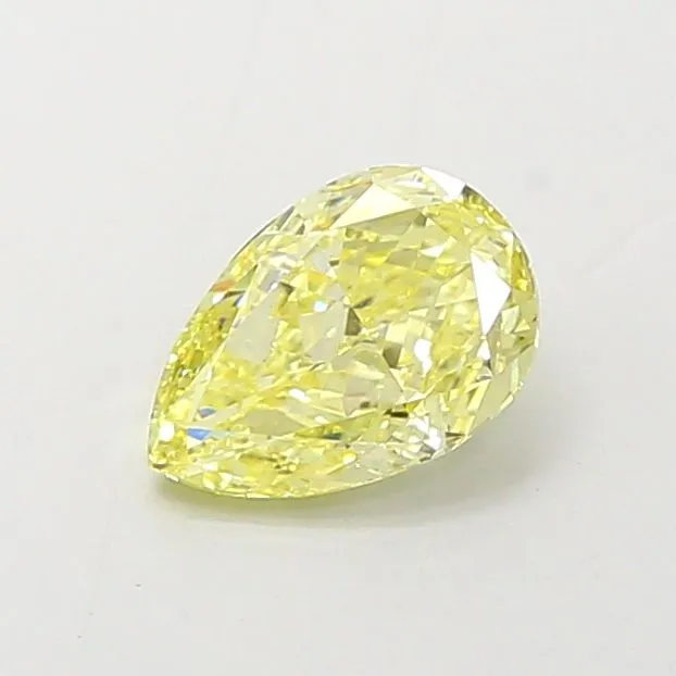 0.82ct PEAR Fancy Yellow VS1 Coloured Lab diamond