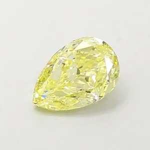 0.82ct PEAR Fancy Yellow VS1 Coloured Lab diamond