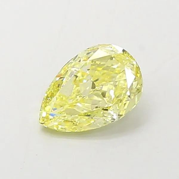 0.82ct PEAR Fancy Yellow VS1 Coloured Lab diamond