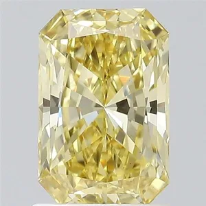 1.09ct RADIANT Fancy Intense Yellow VS1 Coloured Lab diamond