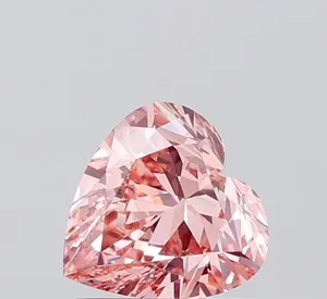 1.01ct HEART Fancy Intense Pink VS1 Coloured Lab diamond