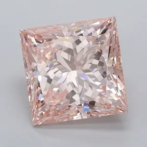 2.02ct PRINCESS Fancy Vivid Pink VVS1 Coloured Lab diamond