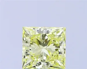 1.02ct PRINCESS Fancy Yellow VS1 Coloured Lab diamond