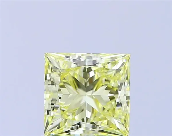 1.02ct PRINCESS Fancy Yellow VS1 Coloured Lab diamond