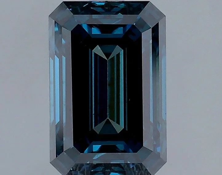 1.23ct EMERALD Fancy Deep Greenish Blue VS1 Coloured Lab diamond