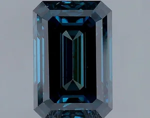 1.23ct EMERALD Fancy Deep Greenish Blue VS1 Coloured Lab diamond