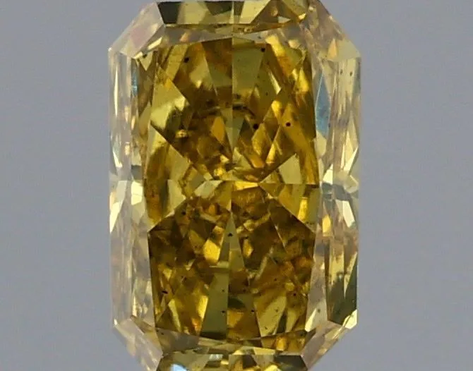 0.85ct RADIANT Fancy Intense Yellow SI1 Coloured Lab diamond