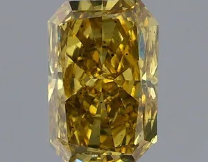 0.85ct RADIANT Fancy Intense Yellow SI1 Coloured Lab diamond