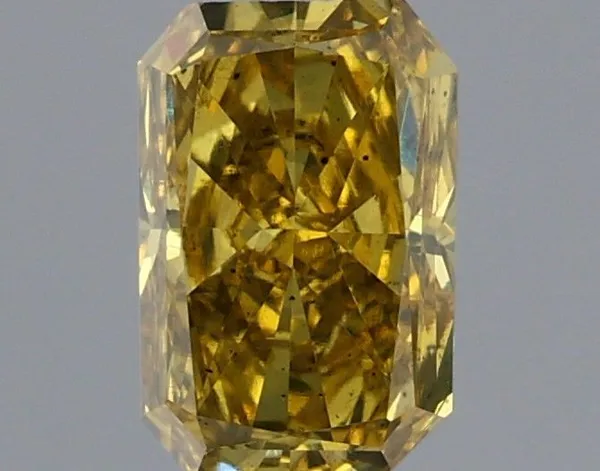 0.85ct RADIANT Fancy Intense Yellow SI1 Coloured Lab diamond