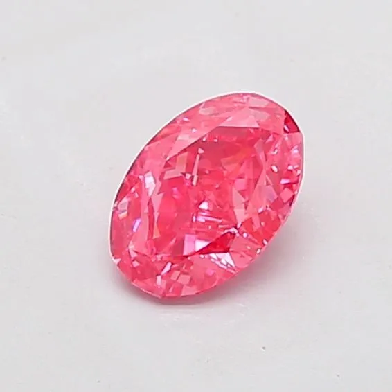 1.01ct OVAL Fancy Vivid Pink VVS2 Coloured Lab diamond