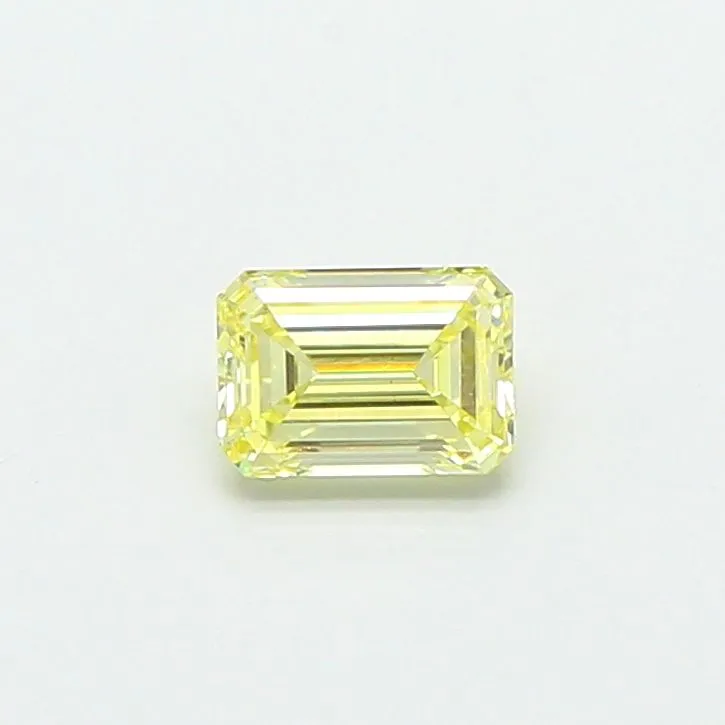 0.44ct EMERALD Fancy Yellow VS1 Coloured Lab diamond