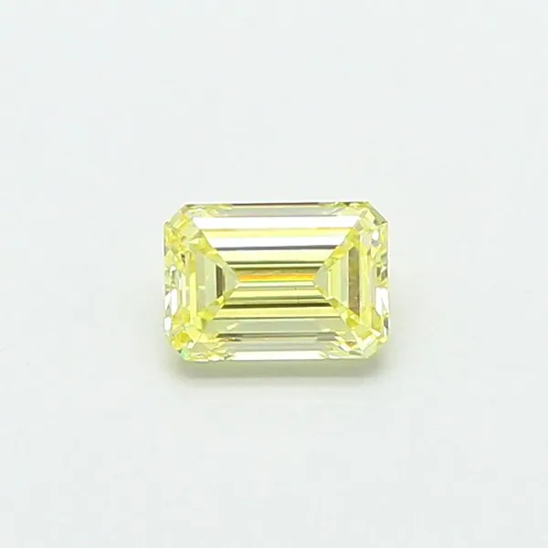 0.44ct EMERALD Fancy Yellow VS1 Coloured Lab diamond