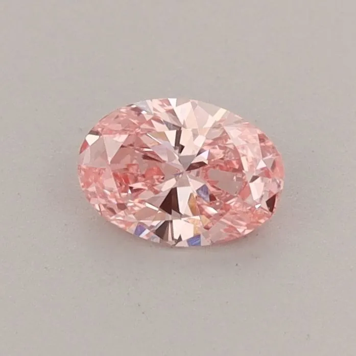 0.34ct OVAL Fancy Vivid Pink VS1 Coloured Lab diamond