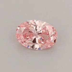 0.34ct OVAL Fancy Vivid Pink VS1 Coloured Lab diamond