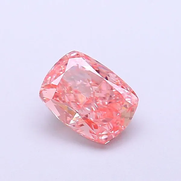 1.05ct CUSHION Fancy Vivid Pink VS1 Coloured Lab diamond
