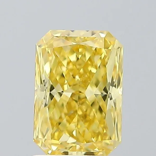 1.48ct RADIANT Fancy Vivid Yellow VVS2 Coloured Lab diamond