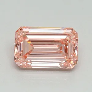 1.01ct EMERALD Fancy Vivid Pink VS1 Coloured Lab diamond