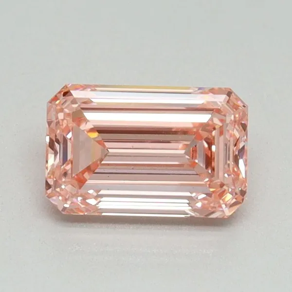 1.01ct EMERALD Fancy Vivid Pink VS1 Coloured Lab diamond