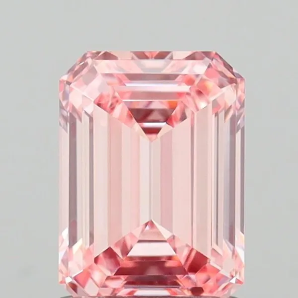 1.09ct EMERALD Fancy Intense Pink VVS2 Coloured Lab diamond