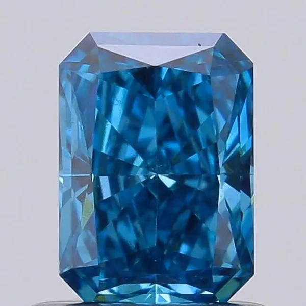 0.69ct RADIANT Fancy Vivid Blue SI1 Coloured Lab diamond