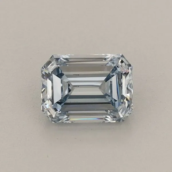 0.51ct EMERALD Fancy Blue VS1 Coloured Lab diamond