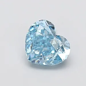 1.21ct HEART Fancy Vivid Blue SI2 Coloured Lab diamond