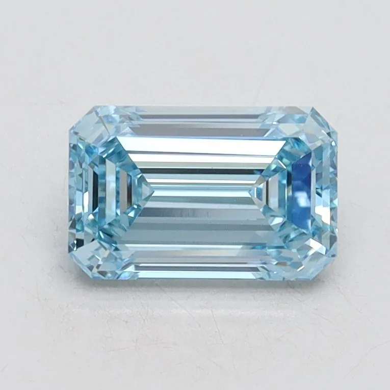1.05ct EMERALD Fancy Intense Blue VS1 Coloured Lab diamond