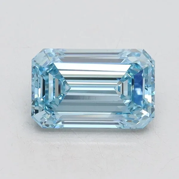 1.05ct EMERALD Fancy Intense Blue VS1 Coloured Lab diamond
