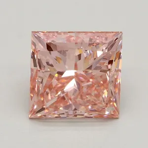 3.15ct PRINCESS Fancy Intense Pink VS2 Coloured Lab diamond