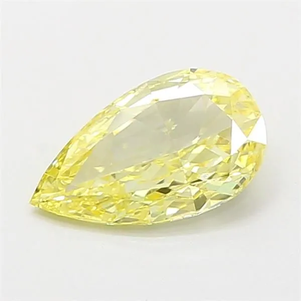 0.74ct PEAR Fancy Intense Yellow VS1 Coloured Lab diamond