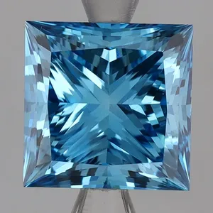 2.9ct PRINCESS Fancy Deep Blue VS1 Coloured Lab diamond