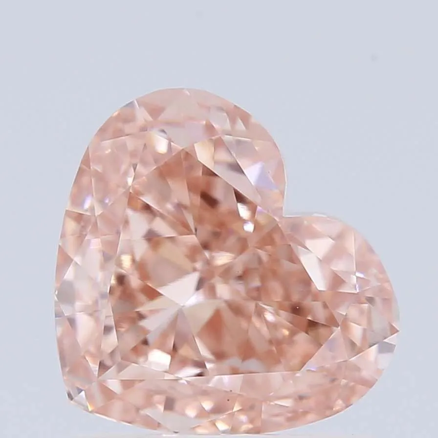1.09ct HEART Fancy Vivid Pink VS1 Coloured Lab diamond