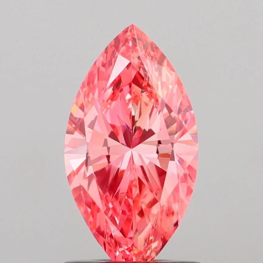 1.02ct MARQUISE Fancy Vivid Pink VVS2 Coloured Lab diamond