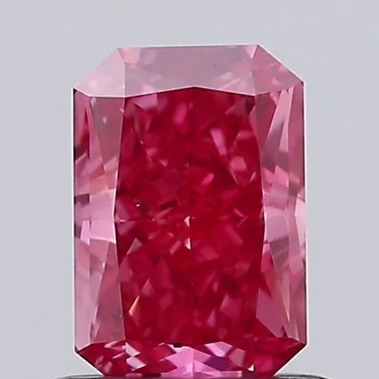 0.68ct RADIANT Fancy Vivid Pink VS2 Coloured Lab diamond