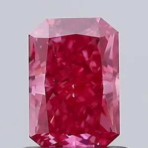0.68ct RADIANT Fancy Vivid Pink VS2 Coloured Lab diamond