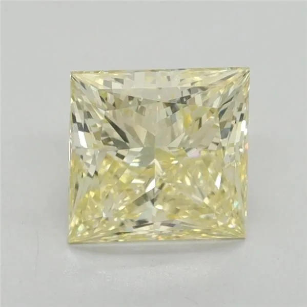 1.58ct PRINCESS Fancy Intense Yellow VVS2 Coloured Lab diamond