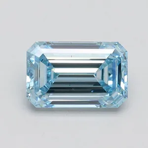 0.94ct EMERALD Fancy Intense Blue VS2 Coloured Lab diamond