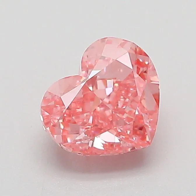 1.06ct HEART Fancy Vivid Pink VS1 Coloured Lab diamond