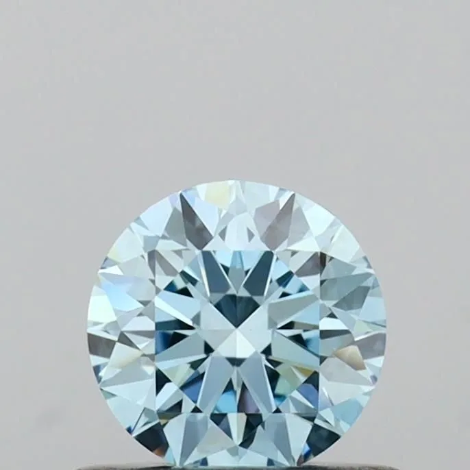 0.51ct ROUND Fancy Vivid Blue VVS2 Coloured Lab diamond